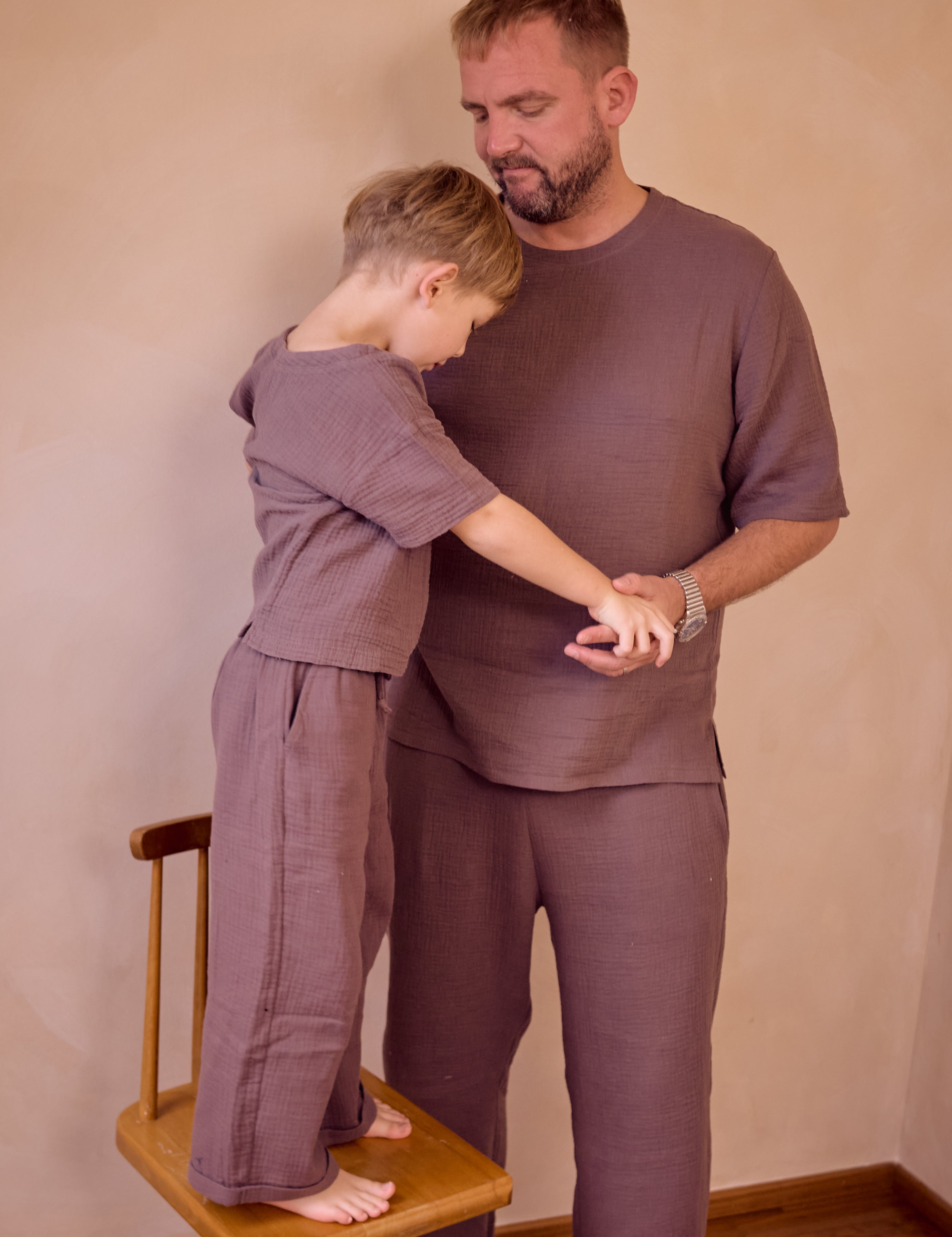 Mušelínové kalhoty Táta